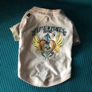 Pink Dog T-shirt w/Skull & rhinestones